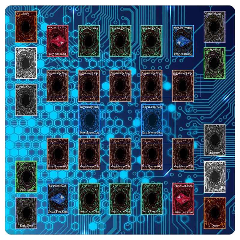 sabermaster Card Rubber Mat - 2 Player, Square playmat for Gamer 60x60cm/23.6x23.6inch - Image 1